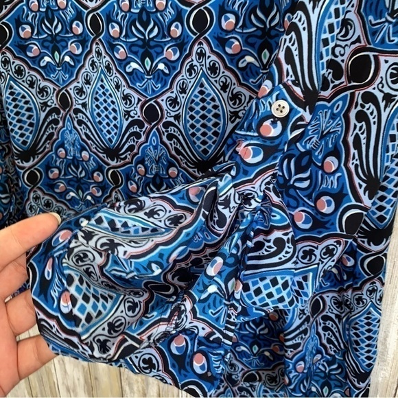 Loft Blue Paisley Blouse - Picture 2 of 5